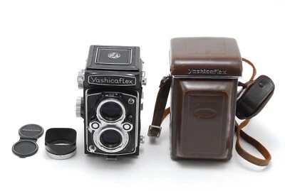 [Exc+5 w/hood] Yashica Yashicaflex New B 6x6 TLR Twin Film Camera 80mm 3.5 JAPAN - Image 1 of 4
