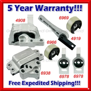 N190 Fits 2009-2017 Volkswagen Tiguan 2.0L MANUAL Engine Motor & Trans Mount 7pc - Picture 1 of 1