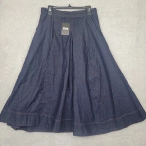 STYLEWE Women’s Denim Midi Skirt High Waist A-Line Full Circle Vintage Blue NWT - Picture 1 of 9