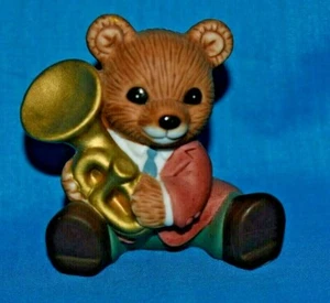 Homco Bear sosteniendo un instrumento #1442 - Imagen 1 de 5