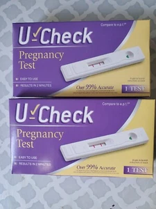 U-Check persönlicher Schwangerschaftstester, 99 % genau 2er-Pack (1 Test) jeweils - Bild 1 von 1