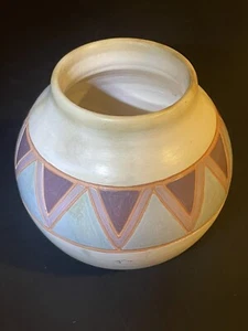 Vintage Southwest Pottery Indianer kleine Kunstvase signiert M. Savage '91 - Bild 1 von 6