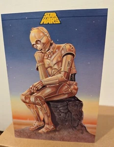 Vintage Star Wars Geburtstagskarte + Umschlag von 1984 - geprägtes farbiges Kunstwerk - Bild 1 von 8