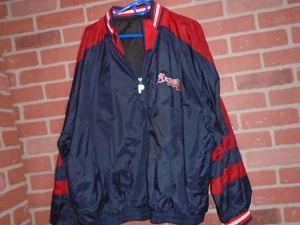 CHAQUETA ATLANTA BRAVES VINTAGE AÑOS 90 REVERSIBLE 1/4 CREMALLERA HOMBRE TALLA XL - Imagen 1 de 6
