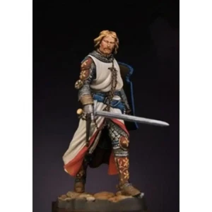 Kit modellino in resina 1/24 75 mm guerriero angioino cavaliere francese non dipinto - Foto 1 di 3
