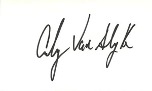Andy Van Slyke Autographed Pittsburgh Pirates Index Card Beckett 45303 - Picture 1 of 2