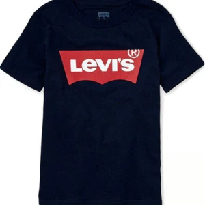 LEVIS T-SHIRT BLUE SIZE XLARGE 13-15 100% Cotton Bat Wing T-shirt Kids - Picture 1 of 1