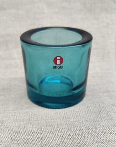Iittala KIVI Sea Blue Marimekko 60 mm tall Votive candle holder - Discontinued - Picture 1 of 4