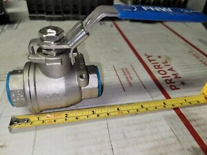3/4" FNW Ball Valve 316 Stainless Steel FPT 2 Piece Lock Lever 2000 CWP FNW220AF