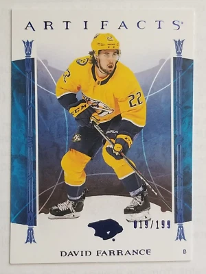 2022-23 Artifacts #24 David Farrance Royal Blue 019/199 - Image 1 of 2