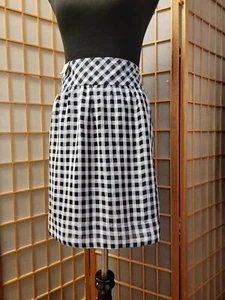 NWT GAP Navy Blue & White Gingham Buffalo Plaid Womens Skirt Size 18 - Picture 1 of 5