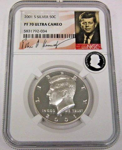 2001 S Silver 50C Kennedy Half NGC PF70 Ultra Cameo *Exceptional Cameo Contrast* Cover