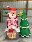 6Ft Gemmy Airblown Inflatable Prototype Christmas Santa From Chimney #113765