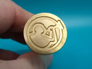 Modern Brass & Wood LDS Angel Moroni Sealing Wax Stamp Seal - Picture 1 of 4