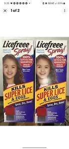 Lot Of (2) LICEFREE Spray Head Lice & Eggs Treatment Kids Adults W/ Nit Comb - Picture 1 of 2