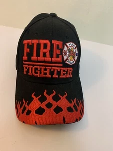 FIRE FIGHTER FIRE RESCUE BASEBALL HAT CAP DESIGNED IN THE U.S.A. ADJUSTABLE - Picture 1 of 4