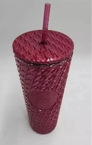 Starbucks 2024 Chained Borgogna Cold Cup Venti con bicchiere di paglia, 24 once, nuovo con etichette - Foto 1 di 3
