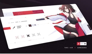 Gamesense Yuki AimxGamesense Radar mousepad Limited Rare Used from JP - Afbeelding 1 van 4