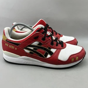 Scarpe Asics Gel Lyte III retrò uomo taglia 11,5 rosso bianco pelle sneakers running - Foto 1 di 8