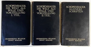 Arthur Schopenhauer Sämmtliche Werke Insel Verlag 3 Bände Dünndruck Leder - Picture 1 of 1