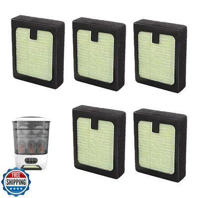 5 peças de substituição de filtro HEPA compatível com secador de mamadeira Baby Brezza Advance - Imagem 1 de 4