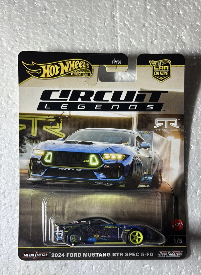 HOT WHEELS FORD MUSTANG RTR SPEC 5 Circuit Leggend NUOVA - Immagine 1 di 1