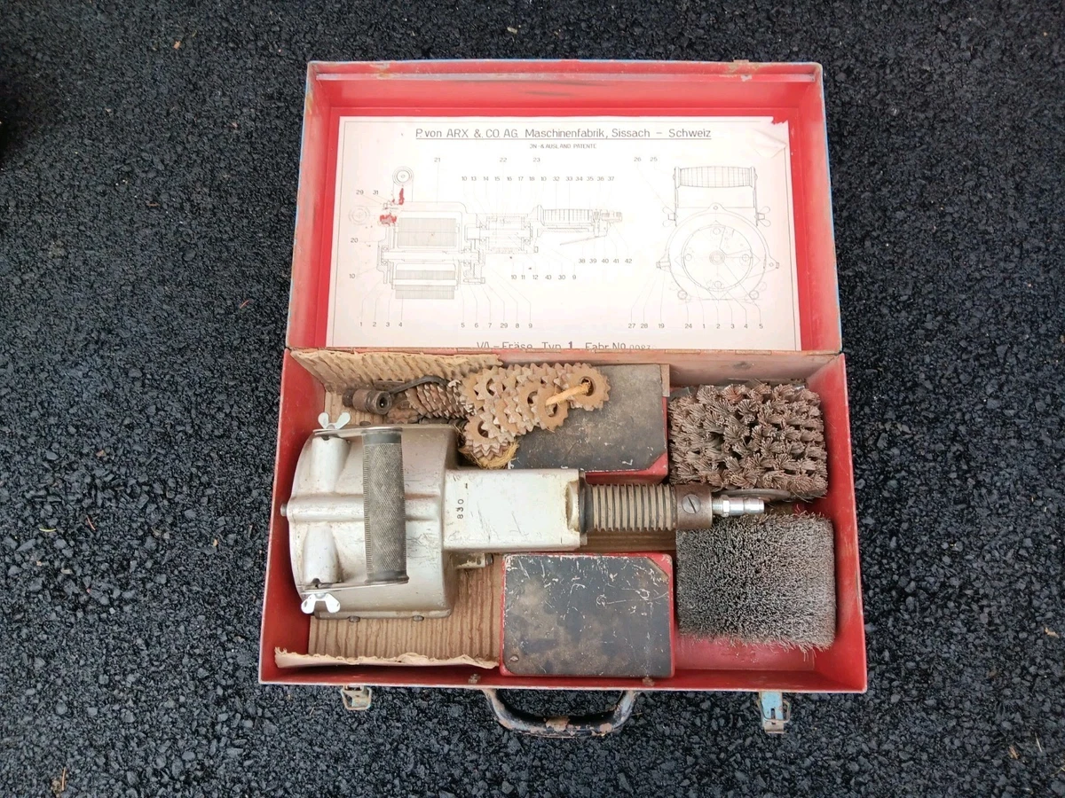 VON ARX CONCRETE SCALER SCARIFIER WITH FITTINGS & ORIGINAL CASE