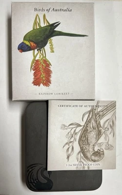 2013 Australia 50c Birds of Australia Lorikeet 1/2 oz Silver Proof Coin - Image 1 of 4