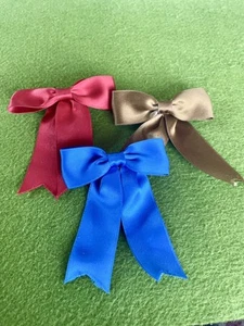 Haarspangen-Set Hair Clip Haarclip Satin Blau Rot Braun - Bild 1 von 4