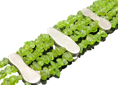 DTR JAY KING 925 银色复古 Peridot 多股链式手链 BT8008 — 第 1/4 张图片