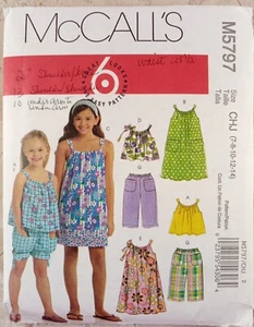 Vestido Top Pantalón Corto McCall's M5797 Niñas Patrón Costura SIN CORTAR Talla 7 8 10 12 14 - Imagen 1 de 8