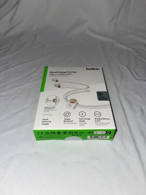 Belkin Boost Charge Pro Flex USB C to C Cable for iPhone Samsung Google 6.6ft FS - Image 1 of 4