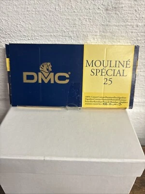 DMC 25 Mouline Special 8M Embroidery Thread Lot of 12 Gray 414 New in Box - Image 1 of 4