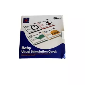 Baby Visual Stimulation Cards 80 Pcs Set 0-36M High-Contrast Educational Toy Ear - Picture 1 of 3