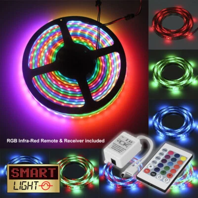SMARTLIGHT RGB LED 5M-10M Strip Light Tape XMAS Cabinet Kitchen Ceiling WATERPROOF 5050 12V