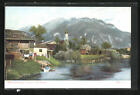 Oberammergau, Blick Auf Haus An Der Ammer, Ansichtskarte