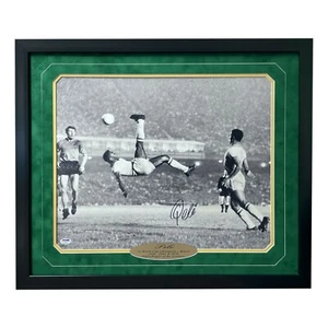 Pele signierter Fahrradkick 16x20 Foto gerahmt Autogramm Brasilien Kosmos PSA/DNA COA - Bild 1 von 5