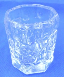 Vintage Coronet Clear Glass Grape Leaf Toothpick Holder Shot Glass - Picture 1 of 6