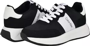 Calvin Klein Women's Hallie Athletic Sneaker Shoes Black White U.S. Size 10M NIB - Picture 1 of 6
