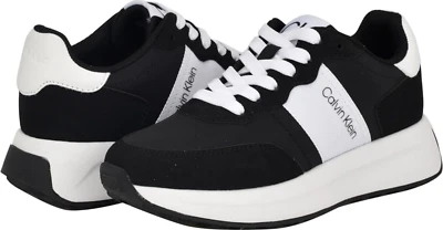 Zapatillas deportivas Hallie Calvin Klein para mujer negras blancas EE. UU. Talla 10M Nuevo en caja Foto 1 de 4