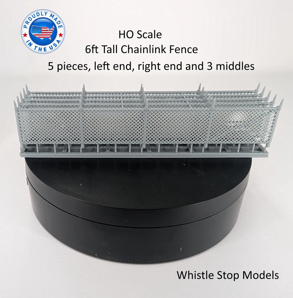 HO Scale 6 ft tall chain link fence HO2001 - Image 1 of 4
