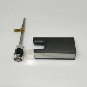 4/4 Silver Fitting Ebony Frog Screw Silver Button Violin Frog Full Abalone Lined - Picture 1 of 3
