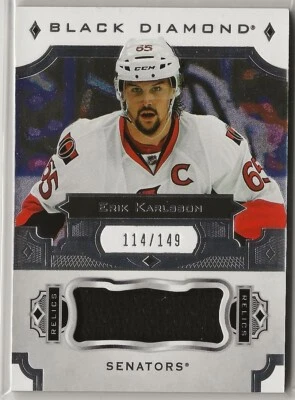 2017 2017-18 Black Diamond Relics #BDBEK Erik Karlsson 114/149 Ottawa Senators - Image 1 of 2
