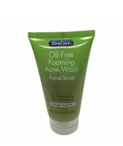 XtraCare Oil-Free Foaming Acne Wash Facial Scrub With Tea Tree Oil 5.3 oz New - Picture 1 of 3