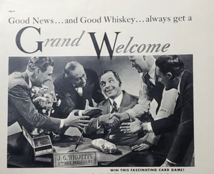 1938 G & W Whiskey Five Men Welcome 7th Vice President Print Ad - Picture 1 of 2