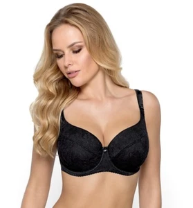 Women's full cup padded black bra size 30 32 34 36 38 40 42 BC D D E F G H I J K - Picture 1 of 12