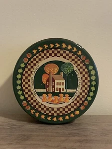 Wolfgang Candy Fall Harvest Collectible Tin - Green, Pumpkin , Acorn , Leaves - Picture 1 of 4
