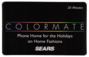 20m Sears Colormate Promo: 'Teléfono a casa para las vacaciones...' Tarjeta telefónica USADA - Imagen 1 de 1
