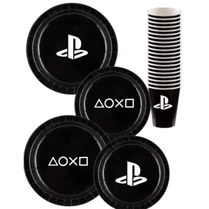 Game Controller Remote Plates Classic Disposable Party Plates and Cups Set - Picture 1 of 3