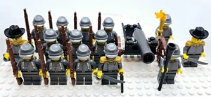 Civil War Dark Bluish Gray Confederate Battalion made with real LEGO® Figure - Bild 1 von 6